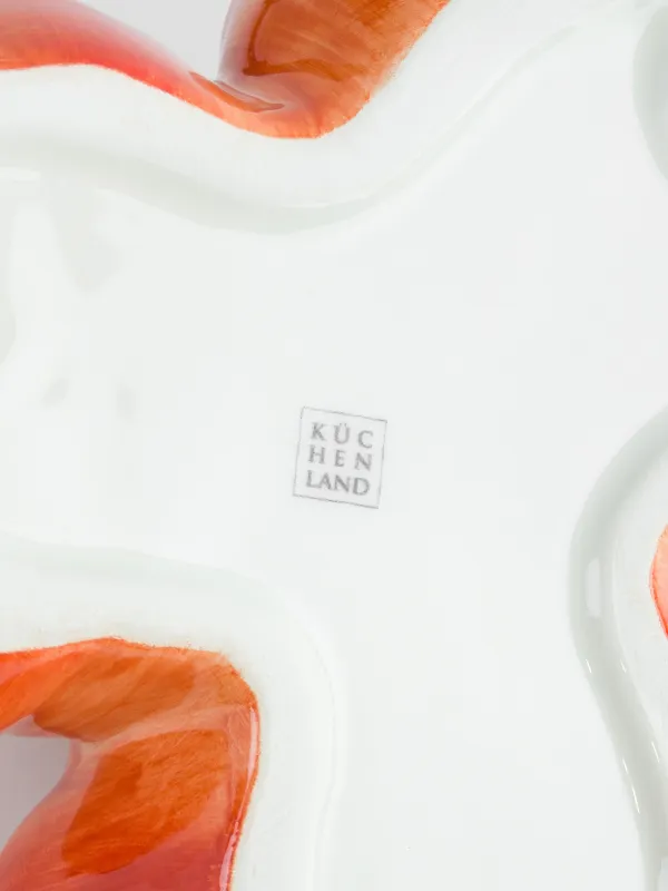 Менажница, с декором, 20 см, 3 отд, керамика D, оранжевая, Еж, Forest symphony, image-5