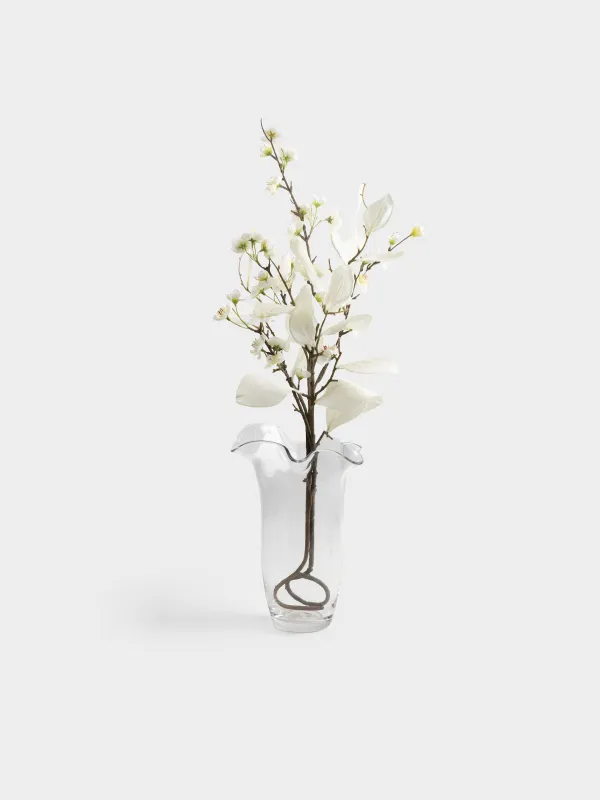 Ваза для цветов, 30 см, стекло, Clear wave, image-3
