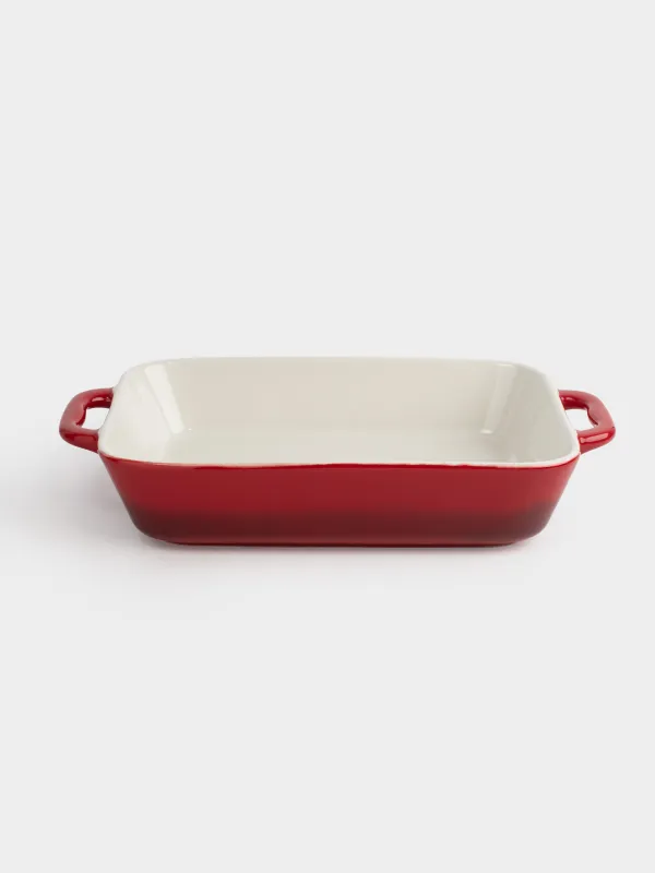 Форма для запекания, 27х20 см, керамика, прямоугольная, бордовая, Градиент, Cakes gradient, image-1