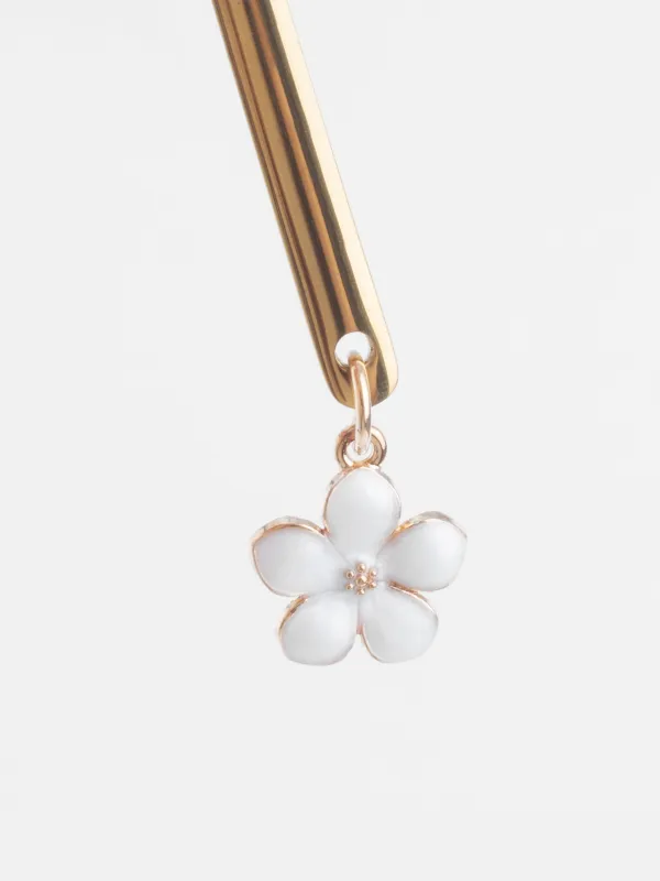 Ложка десертная, 14 см, 2 шт, сталь, золотистая, Цветок, Bloome, image-3