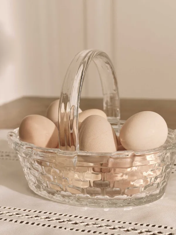 Ваза для фруктов, 17x14 см, с ручкой, стекло Р, Корзина, Clear pattern, image-6