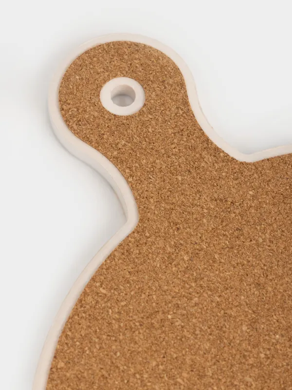 Подставка под горячее, 23х18 см, с ручкой, керамика/пробка, Климт, Поцелуй, Art поцелуй, image-4