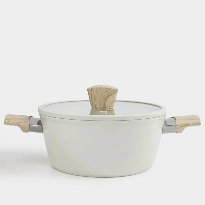 Кастрюля, 24 см, 3,9 л, с крышкой, с покрытием, алюминий, молочная, Sentimentality