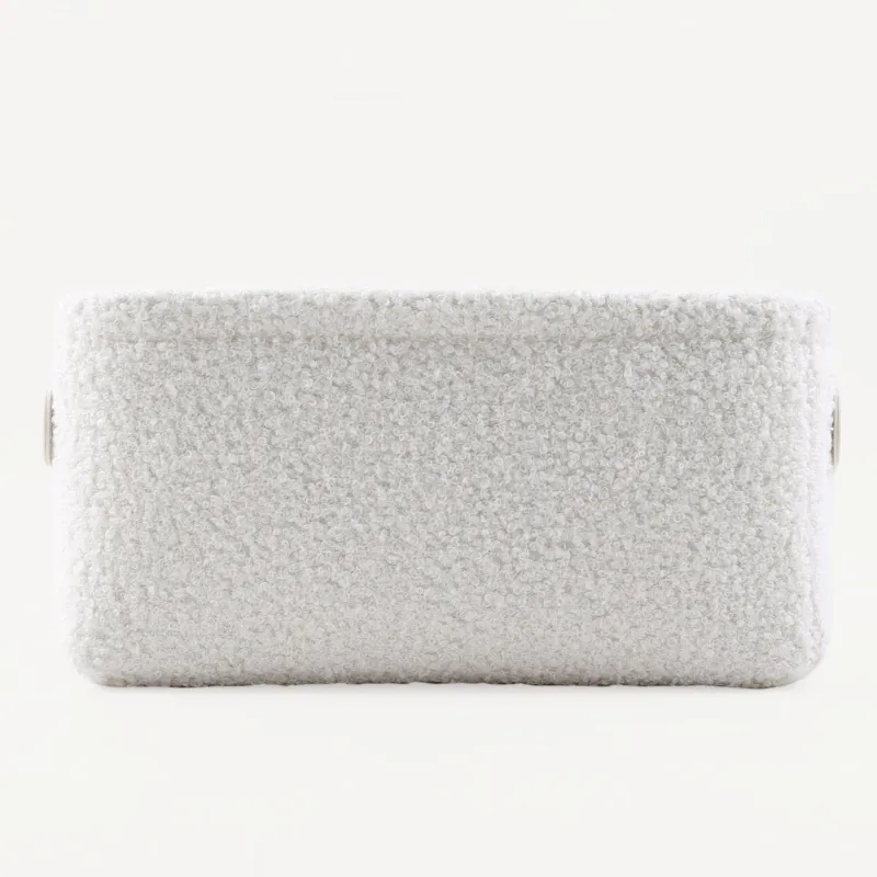 Корзина для хранения, 25х19х12 см, с ручками, букле, прямоугольная, молочная, Boucle, image-2