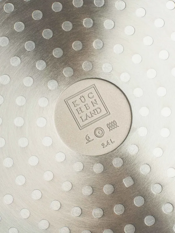 Кастрюля, 20 см, 2,4 л, с крышкой, с покрытием, алюминий, серо-бежевая, Dainty, image-2