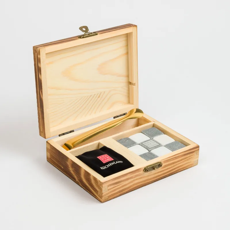 Набор кубиков для охлаждения напитков, 12 пр, с щипцами, в коробке, мрамор/сталь, Bar