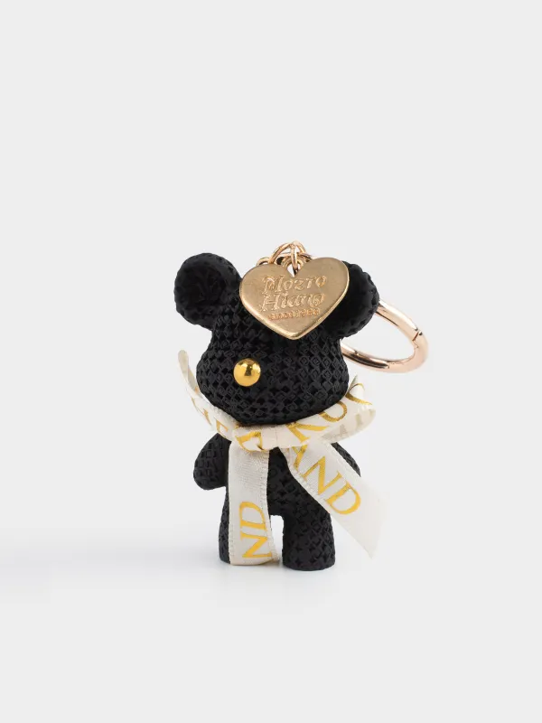 Брелок, 11 см, пластик/металл, черный, Мишка, Bear, image-2