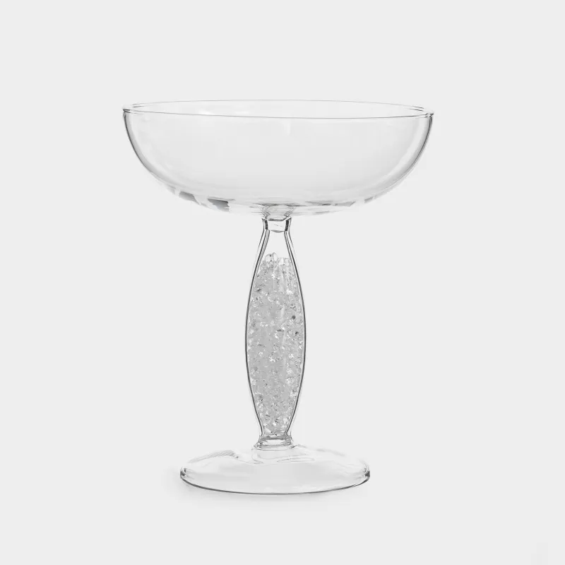 Бокал-креманка для шампанского, 250 мл, стекло, с кристаллами внутри, Favor crystal