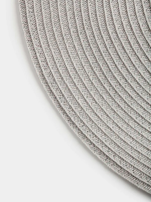 Салфетка под приборы, 38 см, полипропилен/ПЭТ, круглая, бежевая, Basic, image-3