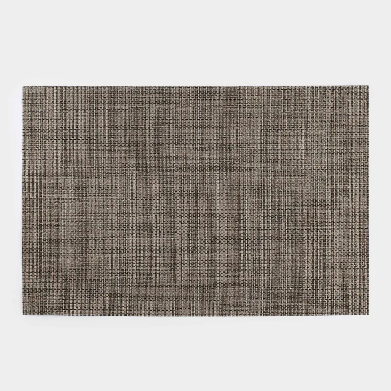 Салфетка под приборы, 30x45 см, ПВХ, прямоугольная, коричневая, Золотистая нить, Solid
