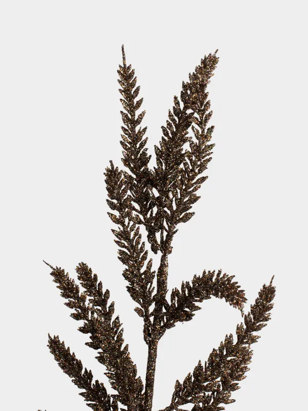 Ветка декоративная, 64 см, пластик/металл, Бронзовая хвоя, Conifer bronze, image-2