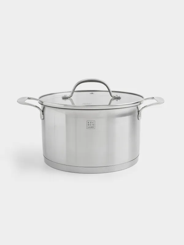 Набор посуды, 5 пр, сталь/стекло Б, Medium, Silver Stone, image-2