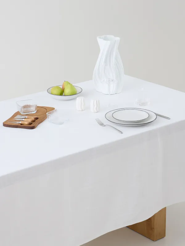 Скатерть, 160х160 см, полиэстер, белая, White lurex, image-4
