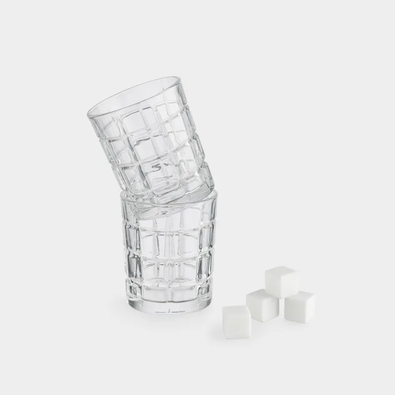 Набор для виски, 2 перс, 6 пр, стаканы/кубики, стекло Р/мрамор, Zero