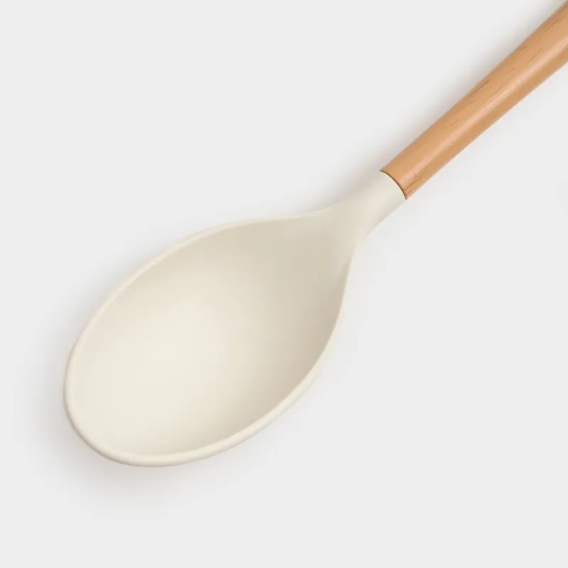 Ложка сервировочная, 32 см, силикон/пластик, бежевая, Letia, image-2