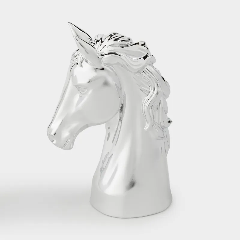 Статуэтка, 8 см, полирезин, серебристая, Лошадь, Horse silver