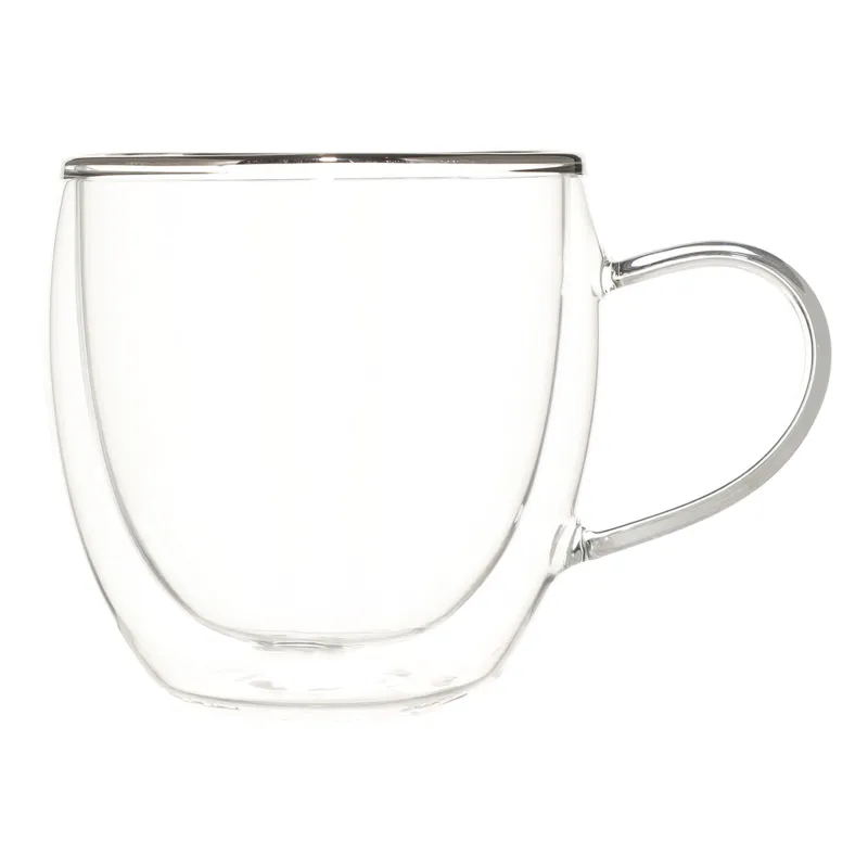 Кружка, 240 мл, 2 шт, стекло Б, с серебристым кантом, Air-silver, image-1