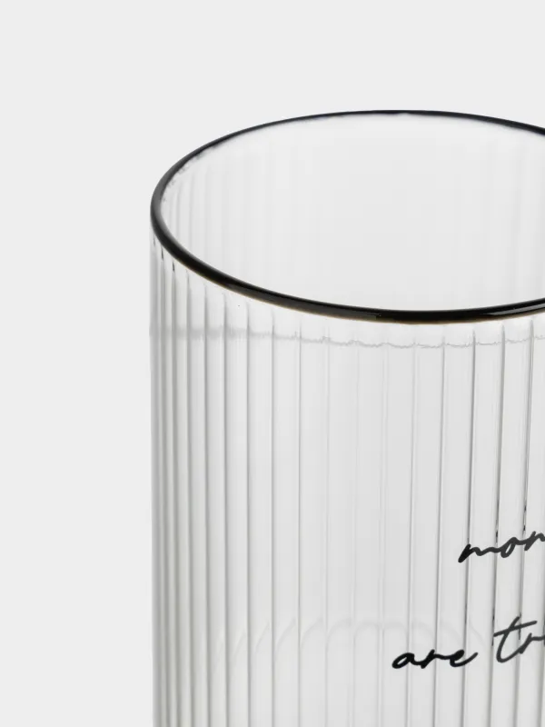 Стакан, 420 мл, Moments are treasure, Ribby font, image-3