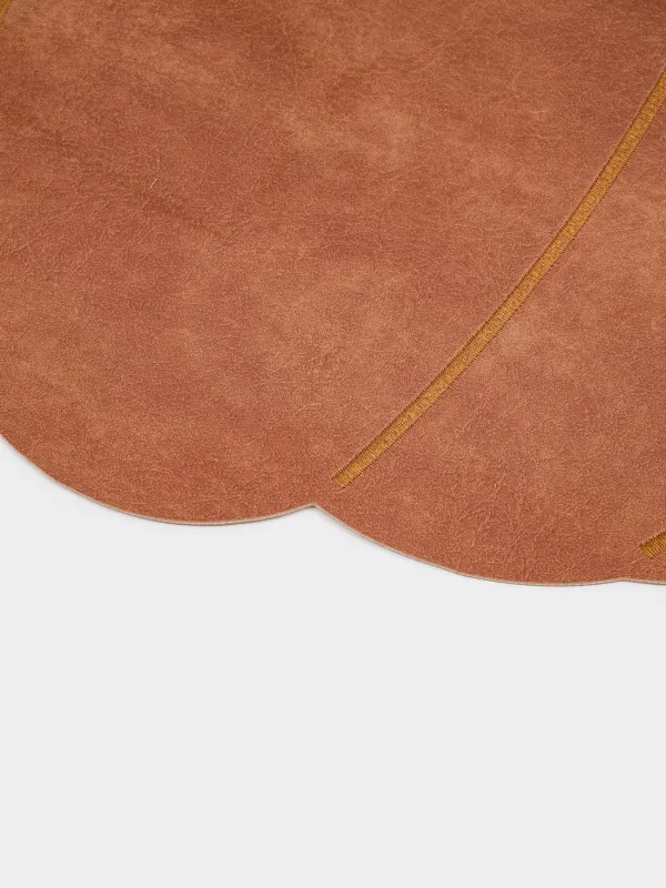 Салфетка под приборы, 38х43 см, ПВХ/полиэстер, фигурная, оранжевая, Тыква, Rock shape, image-3