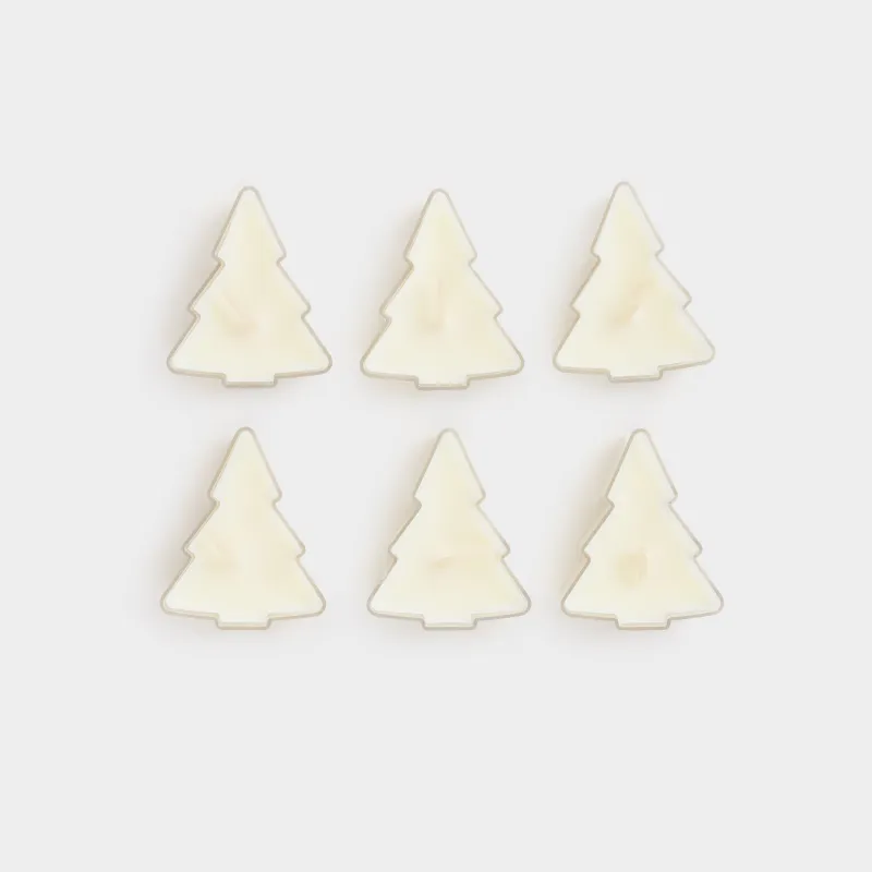 Свеча ароматическая, 5 см, 6 шт, Sweet Almond Macaroon, Елки, Fragrance candle, image-0