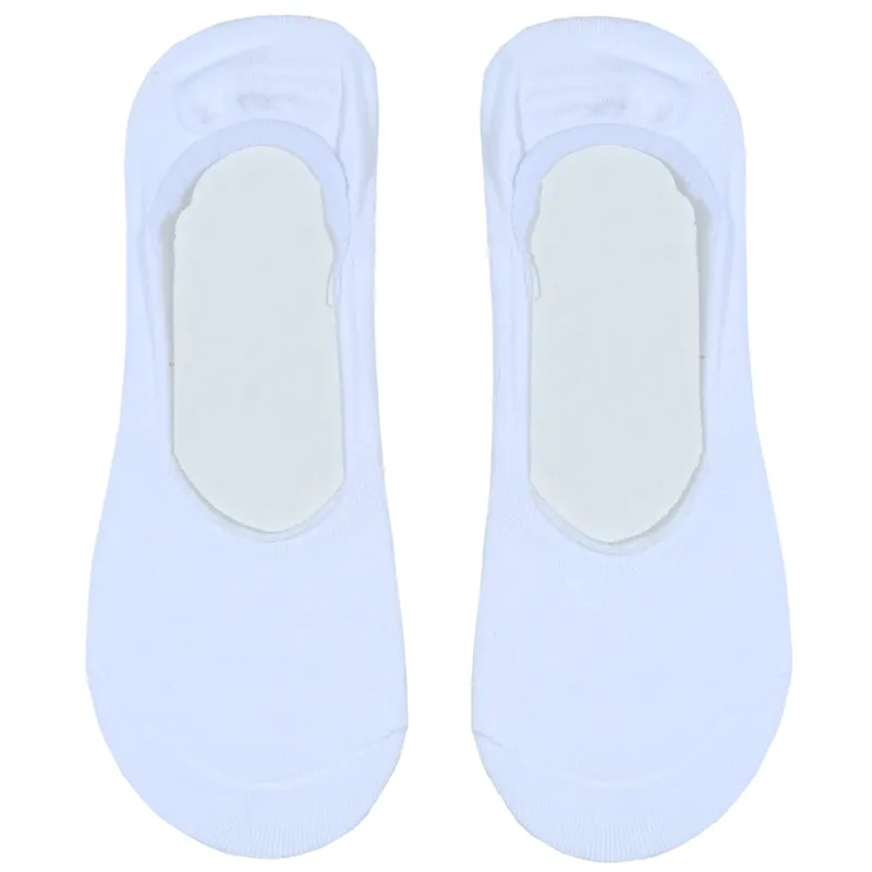 Носки-следки мужские, хлопок/полиэстер, белые, Basic