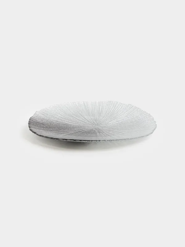 Тарелка закусочная, 21 см, стекло, серебристо-серая, Angle, image-2