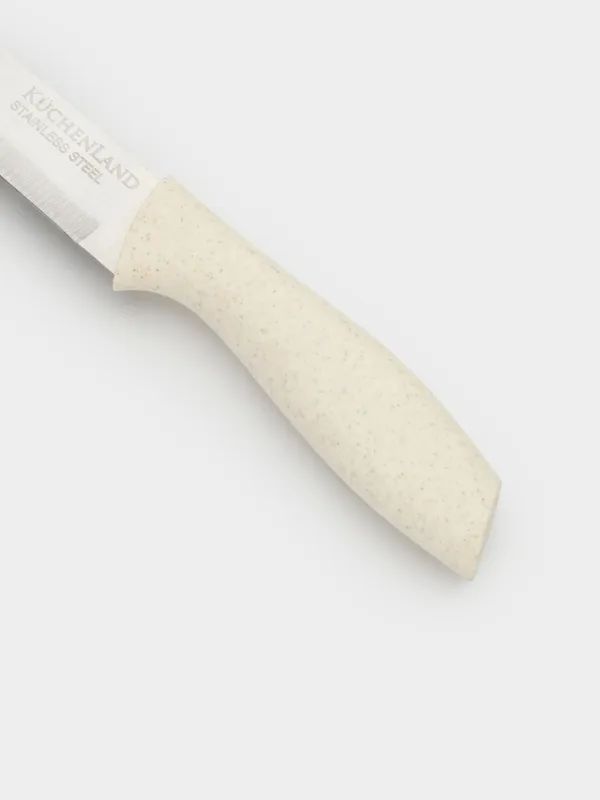 Нож для нарезки, 15 см, сталь/пластик, молочный, Speck-light, image-3