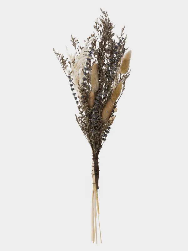 Букет декоративный, 60 см, сухоцветы, Лаванда и лен, Dried flower, image-0