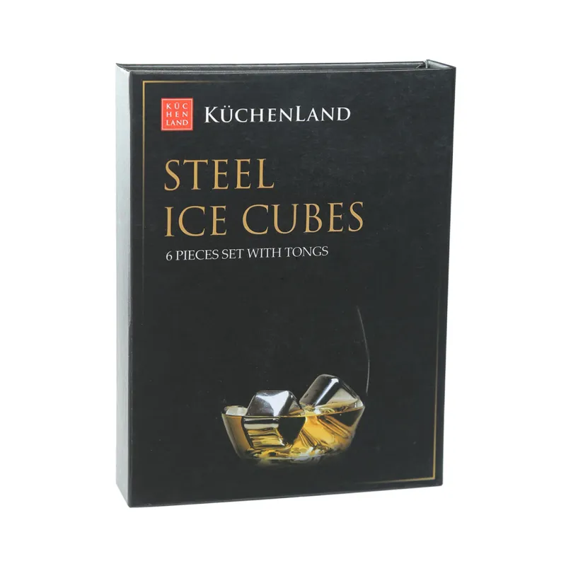Набор кубиков для охлаждения напитков, 8 пр, с щипцами, сталь, BAR, image-2
