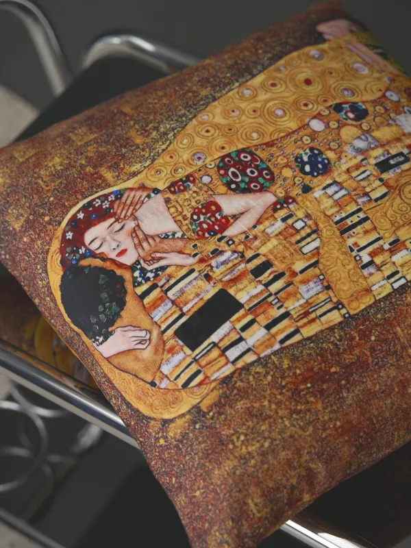 Подушка декоративная, 45х45 см, Поцелуй, Климт, Art поцелуй, image-5