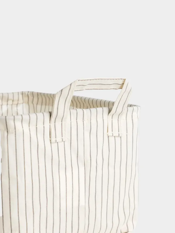Сумка для хранения, с ручками, бежевая, Stripe, image-3