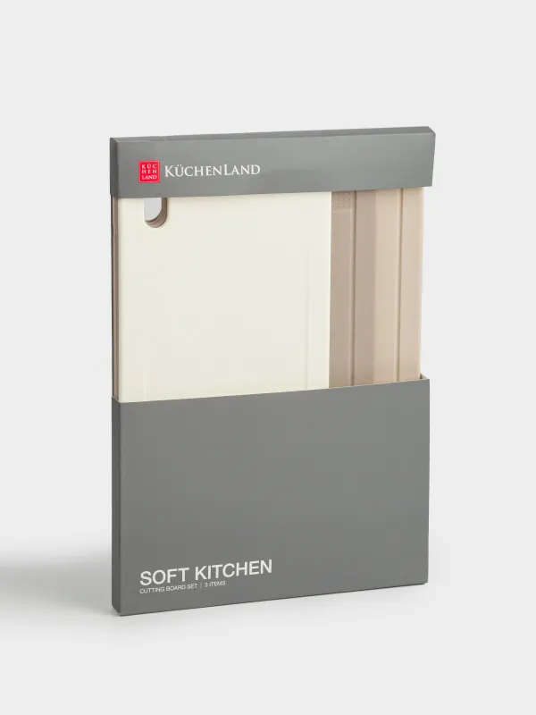 Набор досок разделочных, 3 шт, пластик, прямоугольный, Soft kitchen, image-5