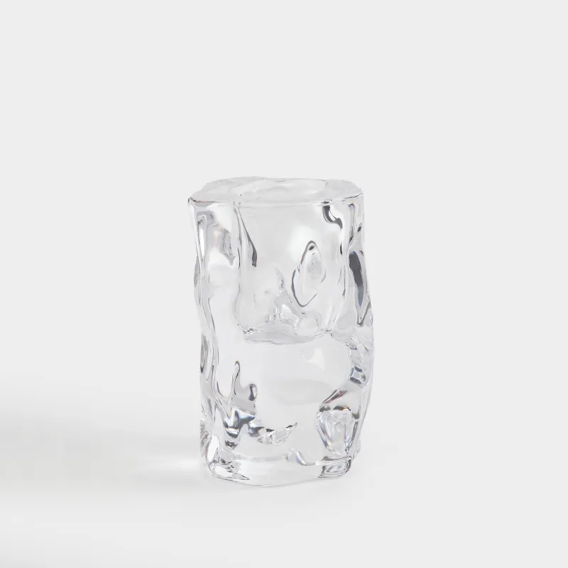 Подсвечник, 8 см, для тонкой свечи, стекло, Concave