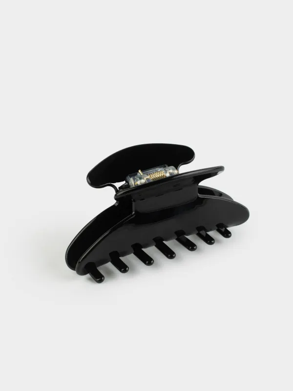 Заколка для волос, 9 см, пластик, черная, Крабик, Hair basic, image-0