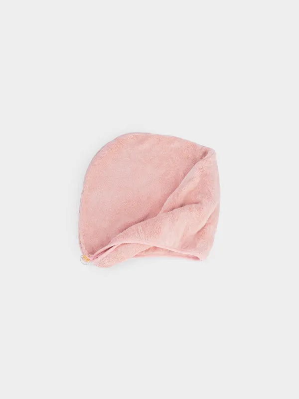 Полотенце-тюрбан для волос, 58х26 см, полиэстер, пудровое, Bamboo spa, image-0