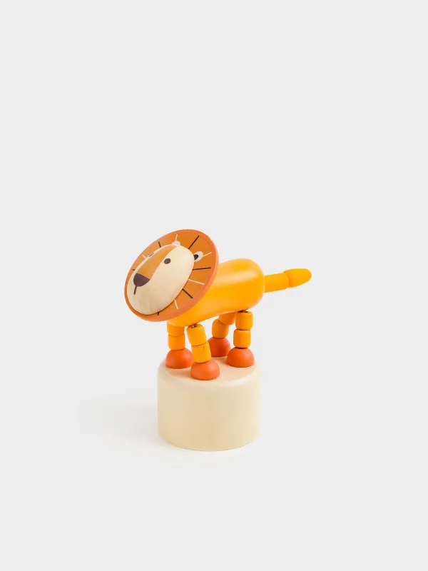 Игрушка, 9 см, дергунчик, Львенок, Leo