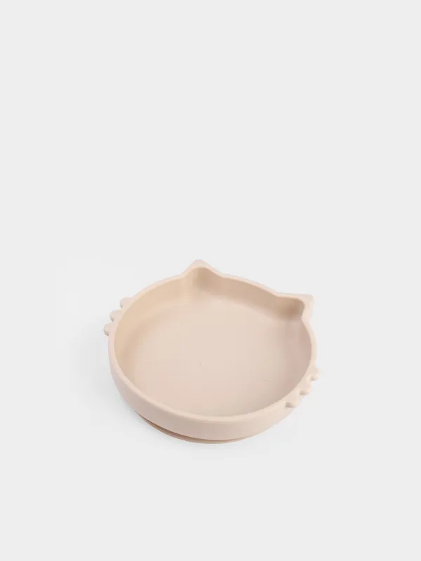 Тарелка детская, на присоске, бежевая, Kiddy, image-2