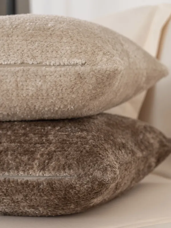 Подушка декоративная, 45х45 см, вельвет, коричневая, Nordkap, image-4