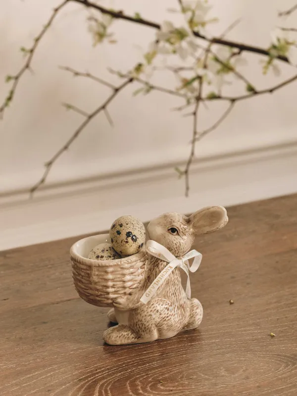 Подставка для яйца, 10 см, керамика D, коричневая, Кролик, Easter lace, image-5