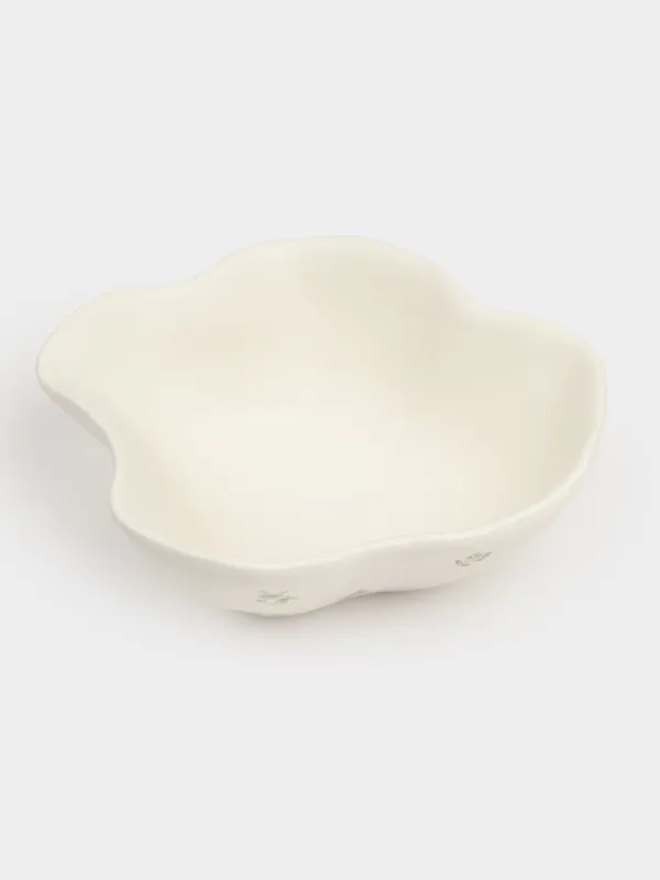 Пиала, 13х5 см, 200 мл, керамика, молочная, Винтажные цветы, La flore, image-2