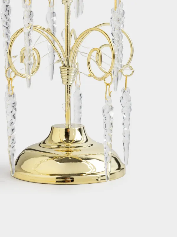 Статуэтка с подсветкой, 29 см, металл/акрил, Champagne style, image-3