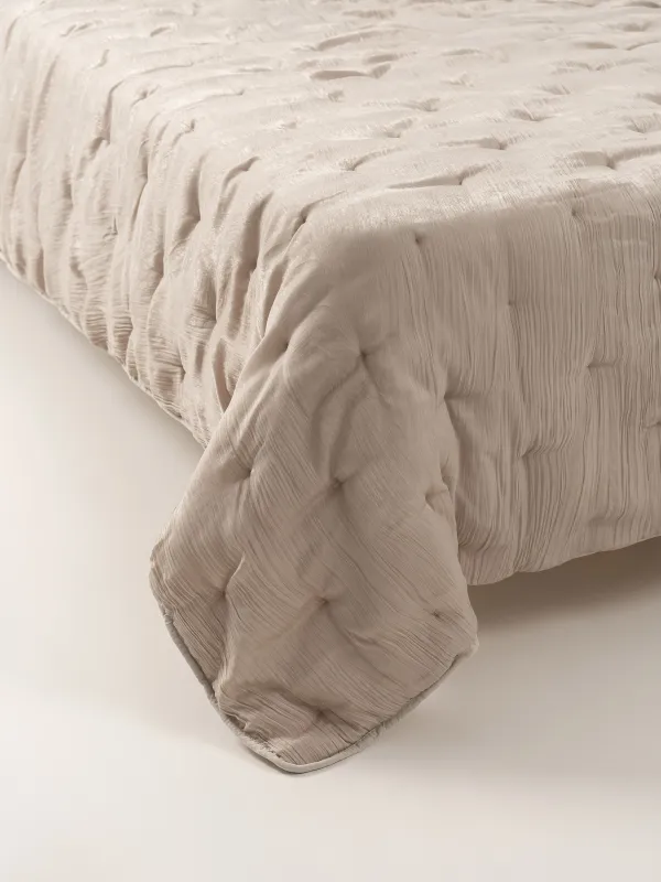 Покрывало, 220х240 см, вельвет, песочное, Stitch velvet, image-4