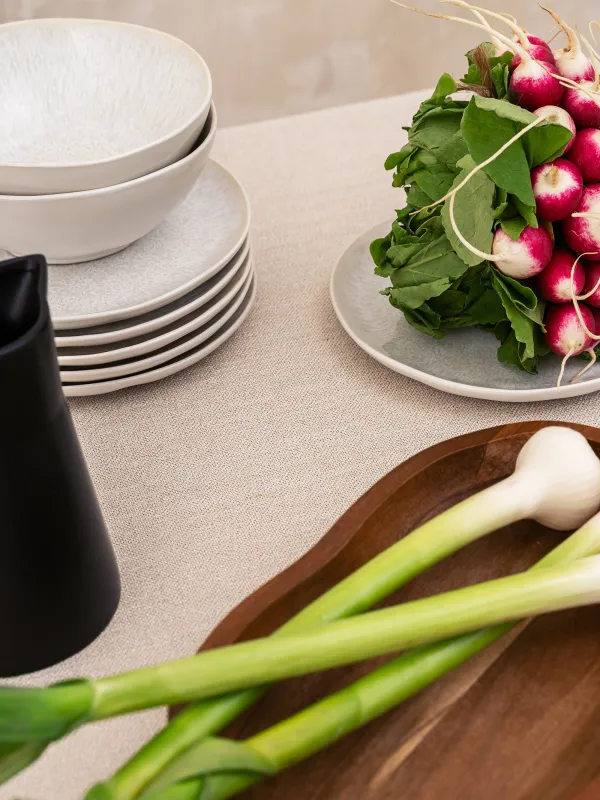 Скатерть, 160х160 см, полиэстер, серебристо-кремовая, Hemstitch, image-2