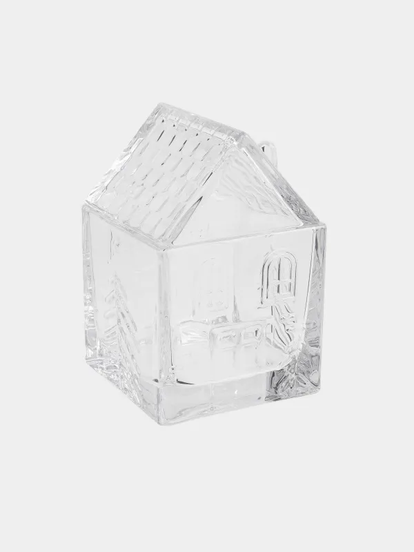 Емкость для хранения, 11х17 см, 850 мл, стекло, Дом, House shape, image-3
