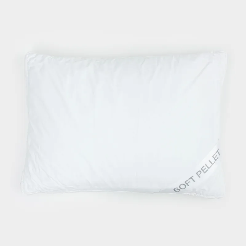 Подушка, 50х70 см, трехкамерная, хлопок/холлофайбер/латекс, Soft pellet