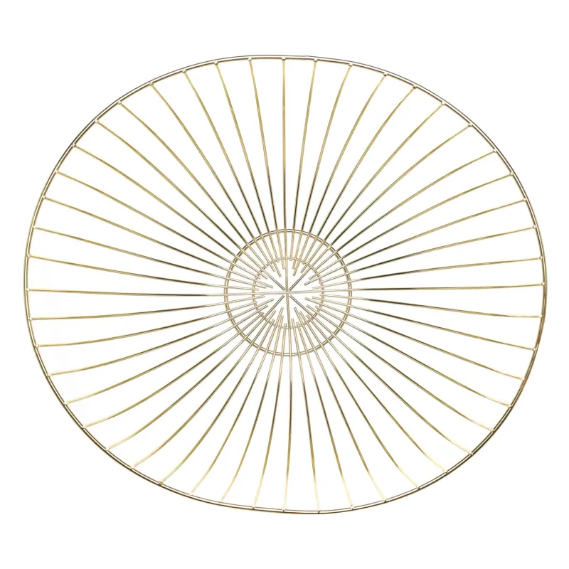 Корзина для фруктов, 33 см, металл, золотистая, Прутья, Twist gold, image-2