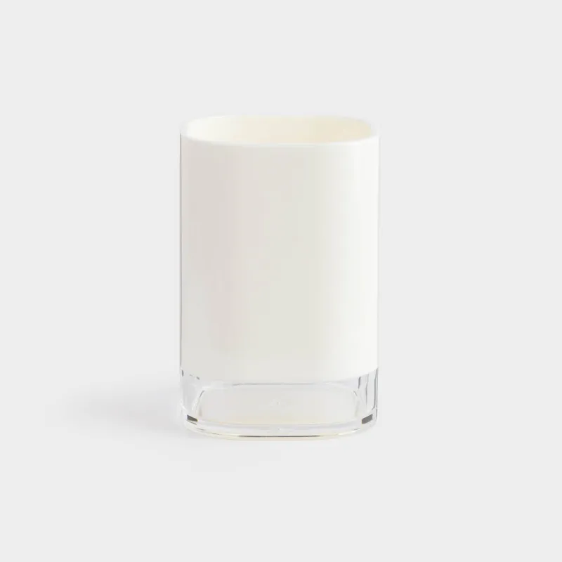 Стакан для ванной комнаты, 11 см, пластик/акрил, молочный, Eleos