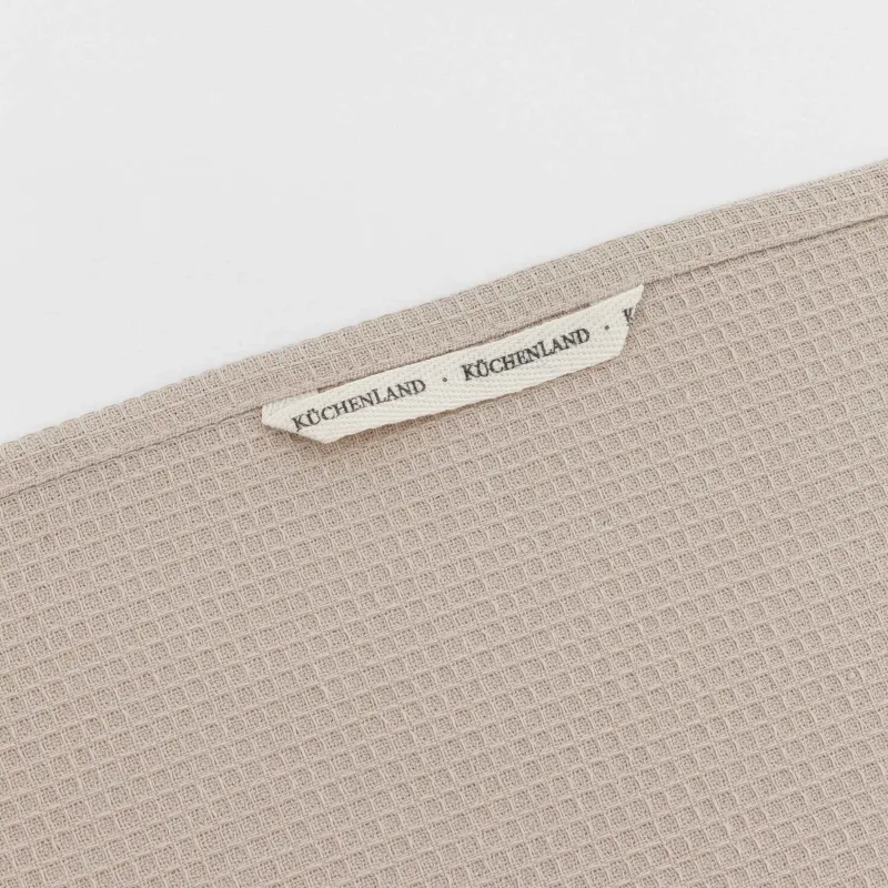 Полотенце кухонное, 40х60 см, 3 шт, хлопок, ментоловое/коричневое/бежевое, Waffle, image-7