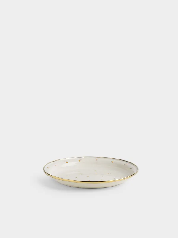 Поднос, 22 см, Цветы, Enamel florets, image-0