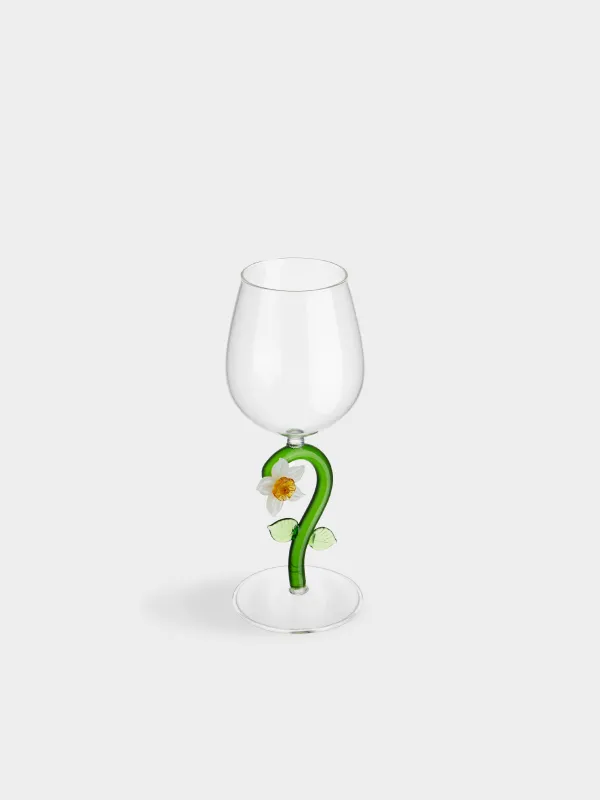 Бокал для вина, 290 мл, стекло Б, зеленая ножка, Нарцисс, Shape, image-1